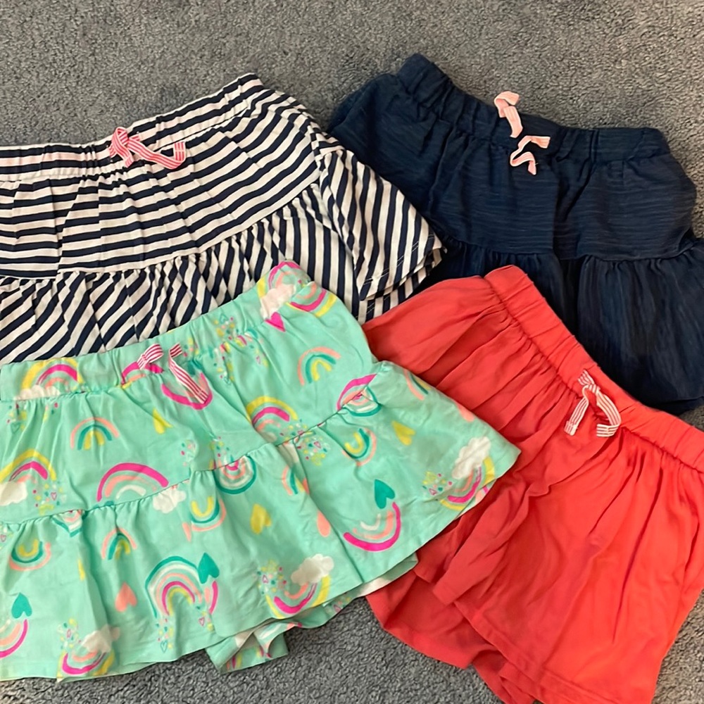 4 Girls size 6/6x Cat and Jack brand skorts. Worn a few times, smoke free home